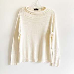Sympli Canada Women’s Cream Rollneck Textured Pullover Sweater